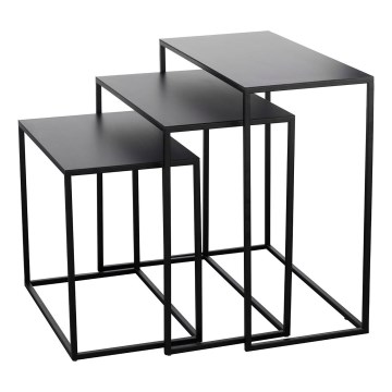 Eglo - SET 3x Zijtafel zwart