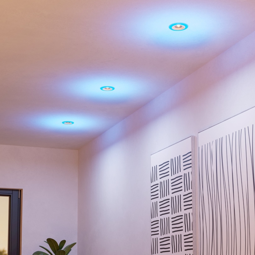 Eglo - SET 3xLED RGBW Dimbare en hangende badkamer verlichting 3xLED/3,8W/230V 2700-6500K IP44 + afstandsbediening