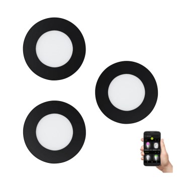 Eglo - SET van 3 dimbare LED-badkamerarmaturen FUEVA-Z LED/2,8W/230V IP44 Ø 8,5 cm