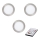 Eglo - SET van 3 dimbare LED inbouwspots TINUS LED/11W/230V + afstandsbediening