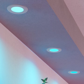 Eglo - set van 3 dimbare LED RGBW inbouwspots voor badkamer LED/2,8W/230V 2700-6500K Ø 8,8 cm IP44 wit