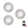 Eglo - Set van 3 dimbare RGB LED-inbouwspots FUEVA-C LED/3W/230V Ø 8,5 cm