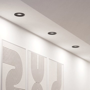 Eglo - Set van 3 dimbare RGBW LED-inbouwspots, 4,7W, 230V, 2700–6500K, zwart