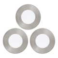 Eglo - Set van 3 LED-inbouwspots FUEVA 1xLED/2,7W/230V Ø 8,5 cm