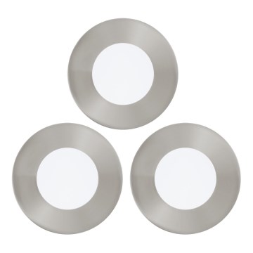 Eglo - Set van 3 LED-inbouwspots FUEVA 1xLED/2,7W/230V Ø 8,5 cm