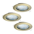 Eglo - SET van 3 LED-inbouwspots PENETO 1x GU10-LED/3W/230V