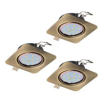 Eglo - set van 3 LED-inbouwspots PENETO 1x GU10-LED/5W/230V
