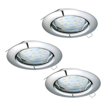 Eglo - Set van 3 LED-inbouwspots PENETO 1xGU10-LED/3W/230V
