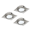 Eglo - Set van 3 LED-inbouwspots PINEDA LED/4,9W/230V