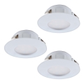 Eglo - Set van 3 LED-inbouwspots voor de badkamer PINEDA LED/4,9W/230V IP44
