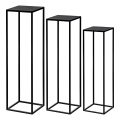 Eglo - SET van 3x Zwarte plantenstandaards
