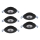 Eglo - Set van 5 LED-inbouwspots, LED/4,9W/230V, 2700/4000/6500K, Ø 9 cm, zwart
