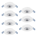 Eglo - Set van 7 LED-inbouwspots LED/4,9W/230V 2700/4000/6500K Ø 9 cm wit