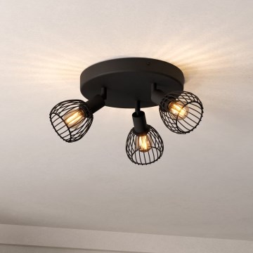 Eglo - Spot 3xE14/40W/230V zwart