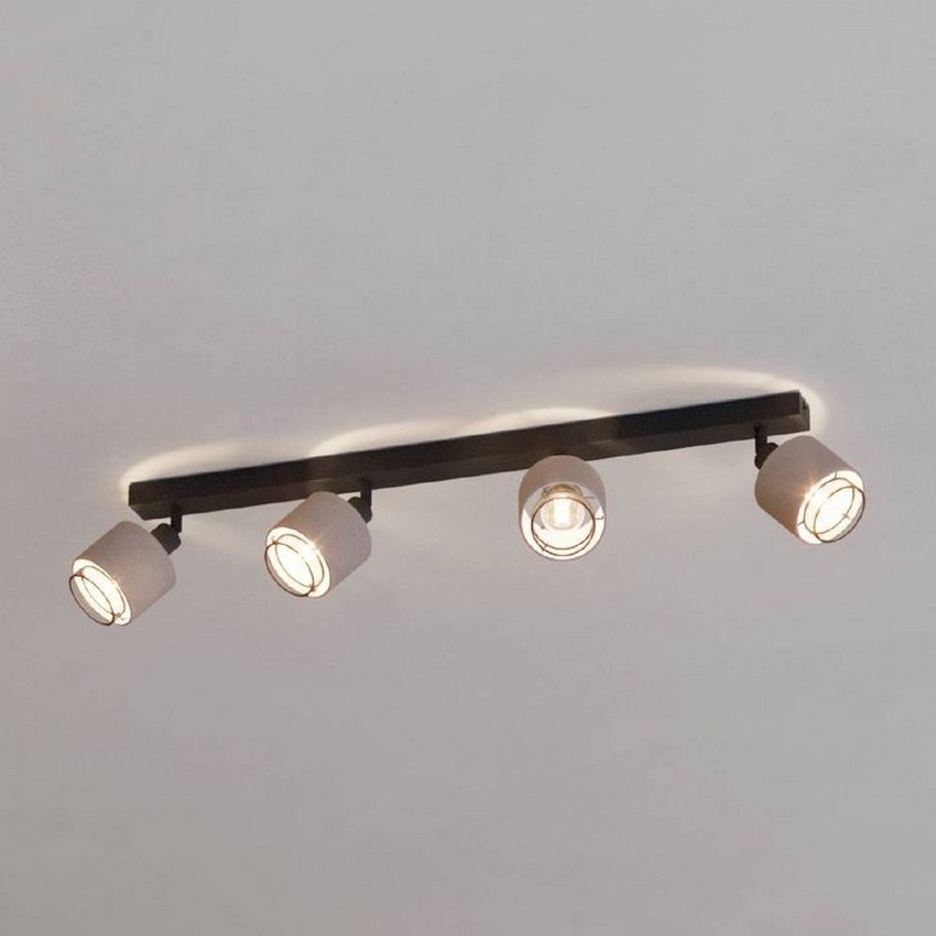 Eglo - Spot 4xE14/40W/230V zwart/beige