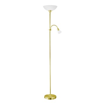 EGLO - Staande Lamp 1xE27/60W + 1xE14/25W goud