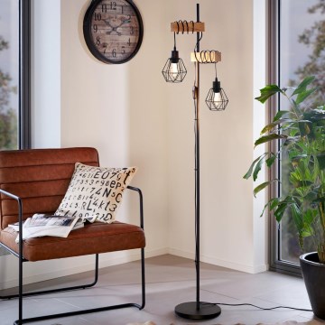 Eglo - Staande Lamp TOWNSHEND 2xE27/60W/230V - FSC gecertificeerd