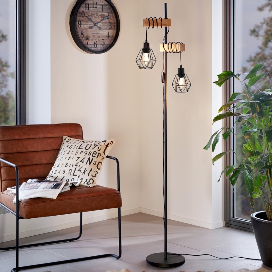 Eglo - Staande Lamp TOWNSHEND 2xE27/60W/230V