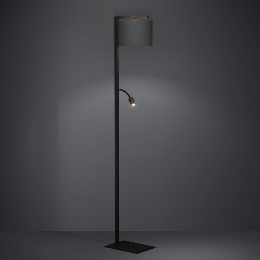 Eglo - Staande LED Lamp 1xE27/40W/230V + LED/3,8W 3000K zwart