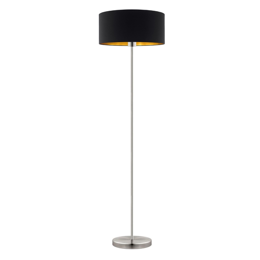 Eglo - Staande LED Lamp TUNJA 1xE27/60W/230V mat chroom/zwart