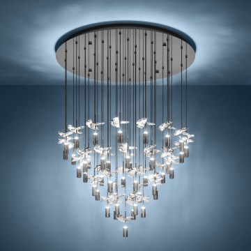 Eglo Stars of Light - LED-hanglamp aan kabel 43xLED/2,1W/230V 2200/3000/4000K glanzend chroom