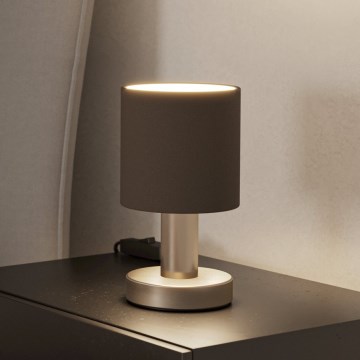 Eglo - Tafellamp 1xE14/40W/230V bruin/mat chroom