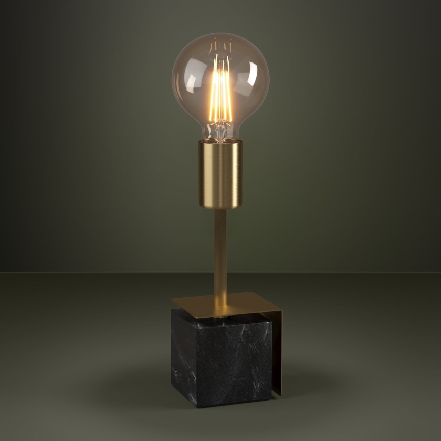 Eglo - Tafellamp 1xE27/40W/230V goud/zwart marmer