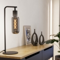 Eglo - Tafellamp 1xE27/4W/230V zwart/rookglas