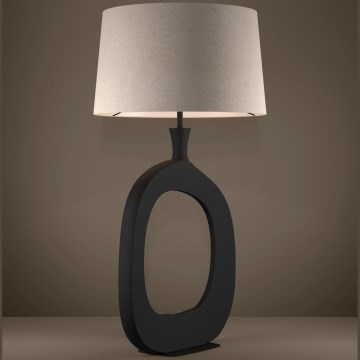 Eglo - Tafellamp 1xE27/60W/230V 88 cm zwart/crème