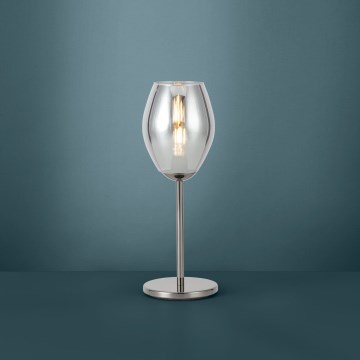 Eglo - Tafellamp 1xE27/60W/230V zwart/rookglas