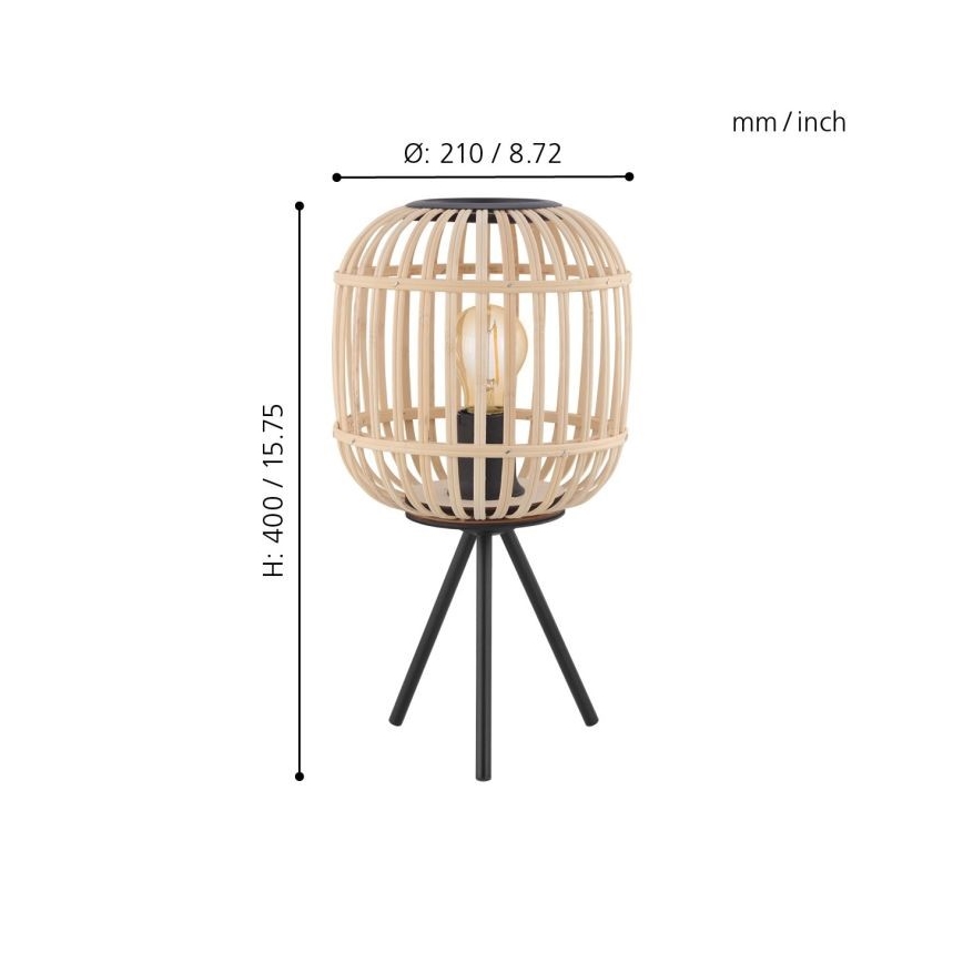 Eglo - Tafellamp BORDESLEY 1x E27 / 28W / 230V