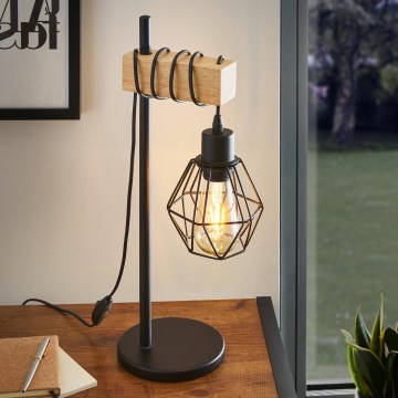 Eglo - Tafellamp TOWNSHEND 1xE27/60W/230V - FSC gecertificeerd