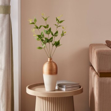 Eglo - Vaas van keramiek 28x15 cm wit/goud