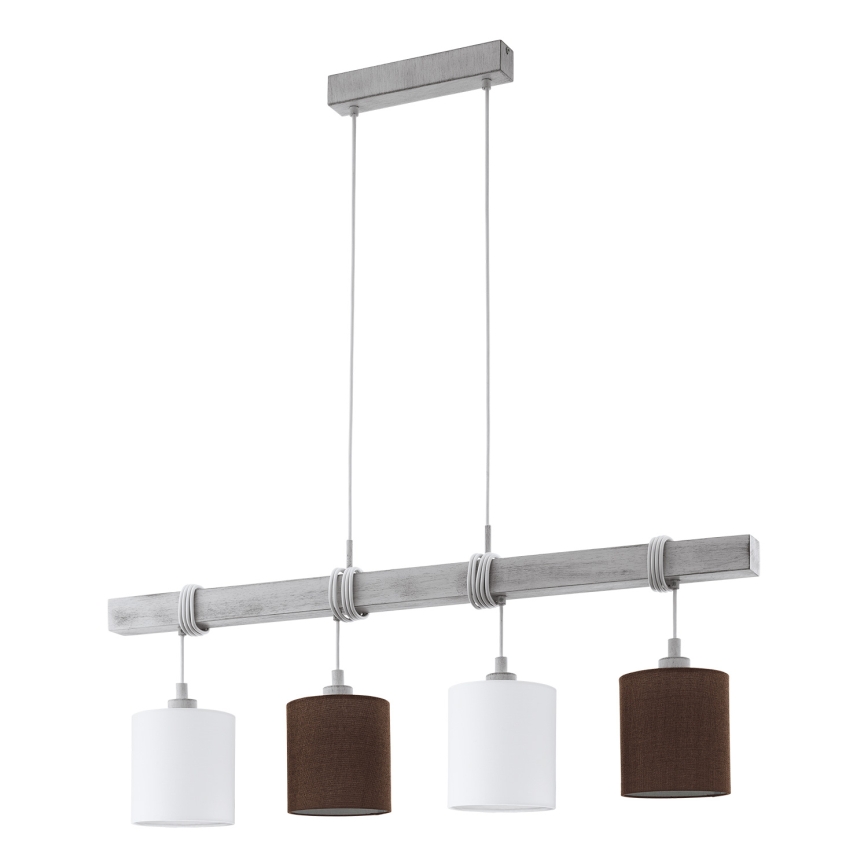 Eglo - Vervangende lampenkap voor hanglamp met kabel TOWNSHEND Ø 15 cm bruin
