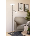 EGLO - Vloerlamp 1xE27/60W + 1xE14/25W mat chroom