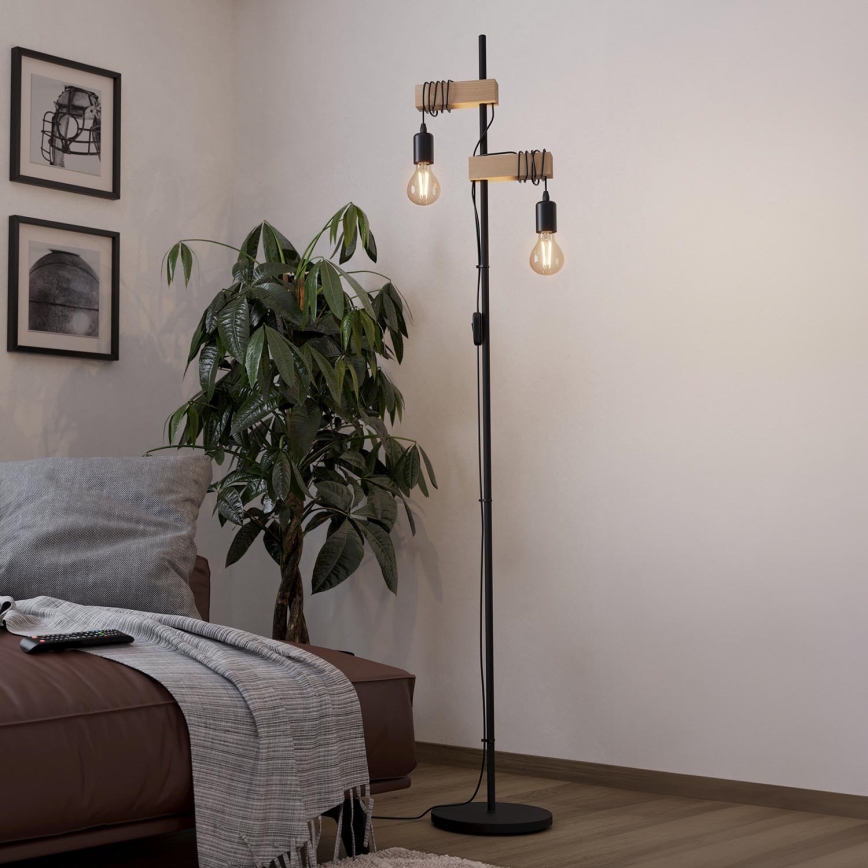 Eglo - Vloerlamp TOWNSHEND 2xE27/10W/230V