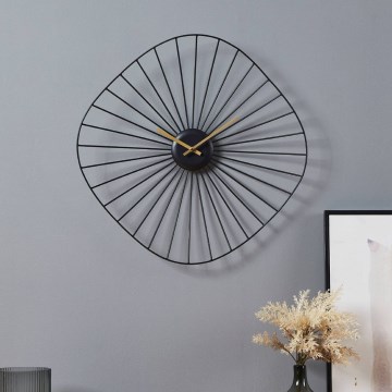 Eglo - Wand klok 1xAA 50x50 cm zwart