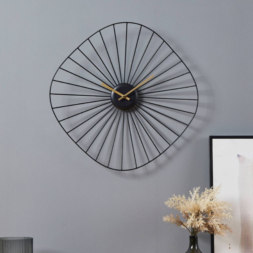 Eglo - Wand klok 1xAA 50x50 cm zwart