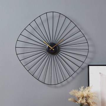 Eglo - Wand klok 1xAA 60x60 cm zwart