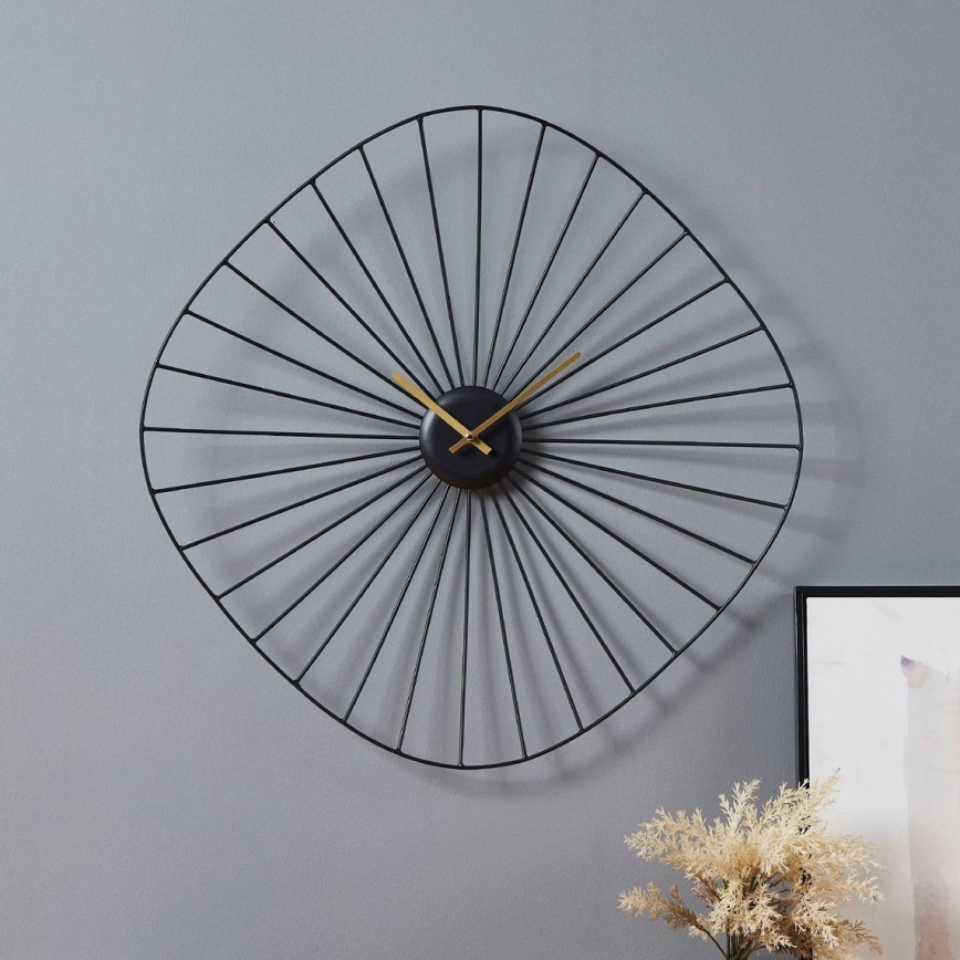 Eglo - Wand klok 1xAA 60x60 cm zwart