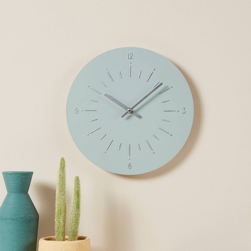 Eglo - Wand klok 1xAA diameter 30 cm groen
