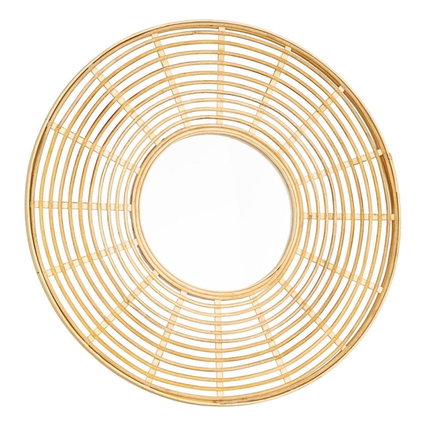 Eglo - Wandspiegel Ø 55 cm bamboe