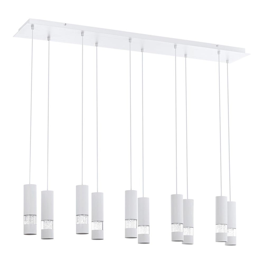 Eglo - Witte LED Hanglamp aan een koord 10x GU10 / 5W / 230V