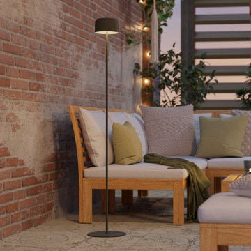 Eglo - Zonne-oplaadbare LED-vloerlamp met aanraakbediening LED/2,8W/3,7V 1800 mAh IP44 groen