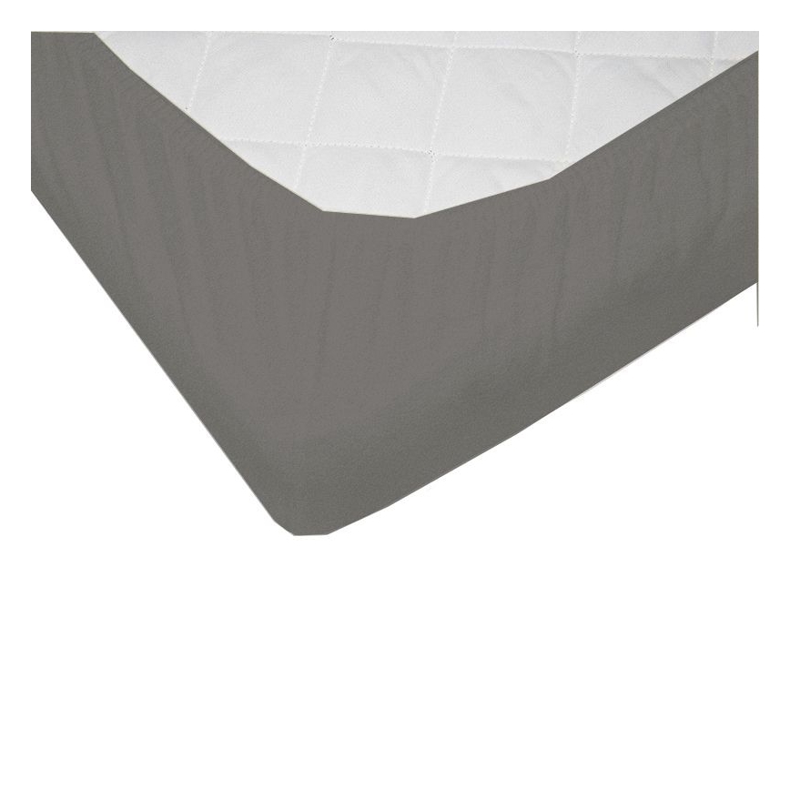 EKO - Waterproof laken met elastische band JERSEY 120x60 cm grijs