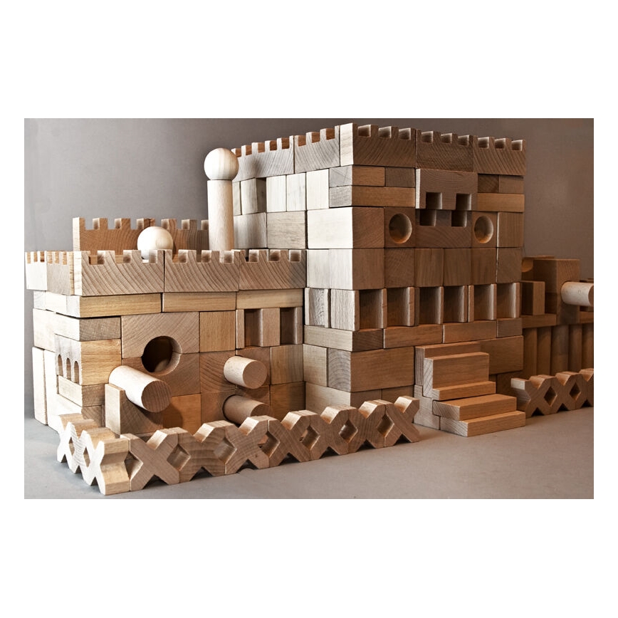 EkoToys - Houten blokken natuurlijk 220 st.