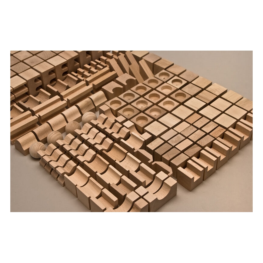 EkoToys - Houten blokken natuurlijk 220 st.