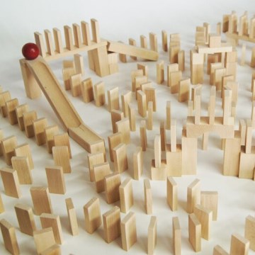 EkoToys - Houten dominostenen 830 st. beuken