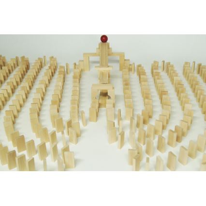 EkoToys - Houten dominostenen 830 st. beuken