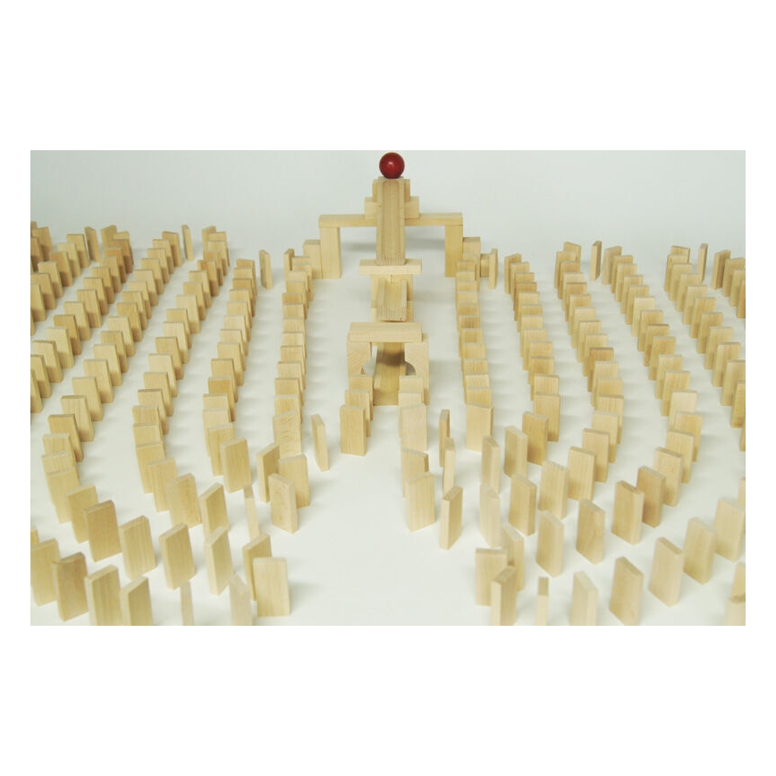 EkoToys - Houten dominostenen 830 st. beuken
